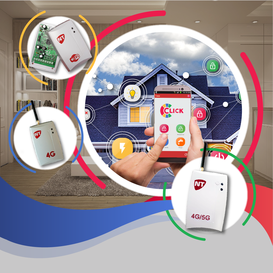 App Click y comunicadores Netio para controlar la alarma